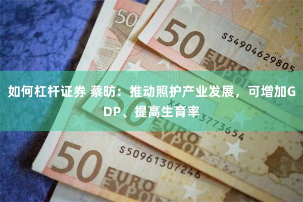 如何杠杆证券 蔡昉：推动照护产业发展，可增加GDP、提高生育率