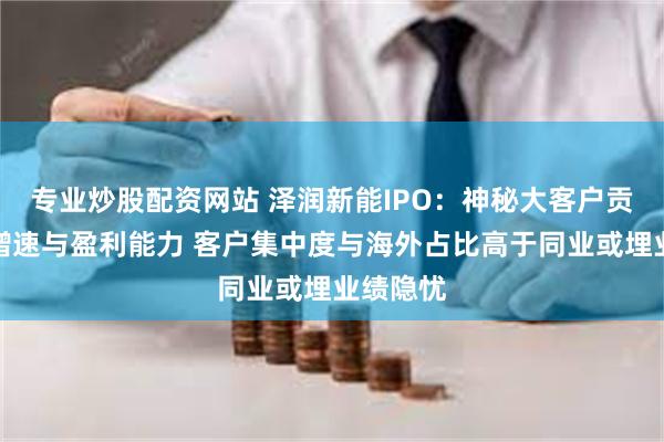 专业炒股配资网站 泽润新能IPO：神秘大客户贡献业绩增速与盈利能力 客户集中度与海外占比高于同业或埋业绩隐忧